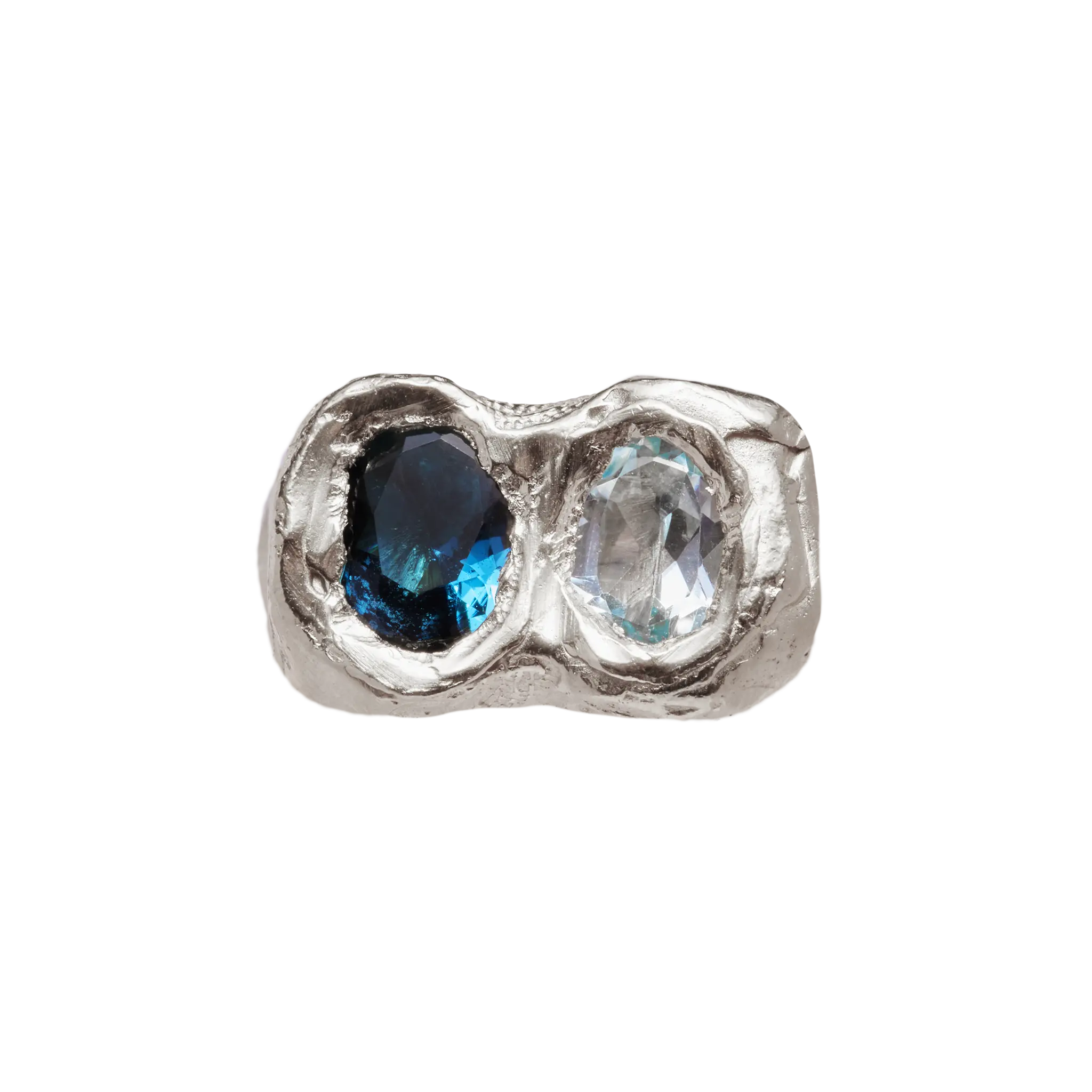 【人気】Simuero Buzo Ring 宝石 海 リング ブルートパーズ BUZO - Handmade silver ring | Simuero