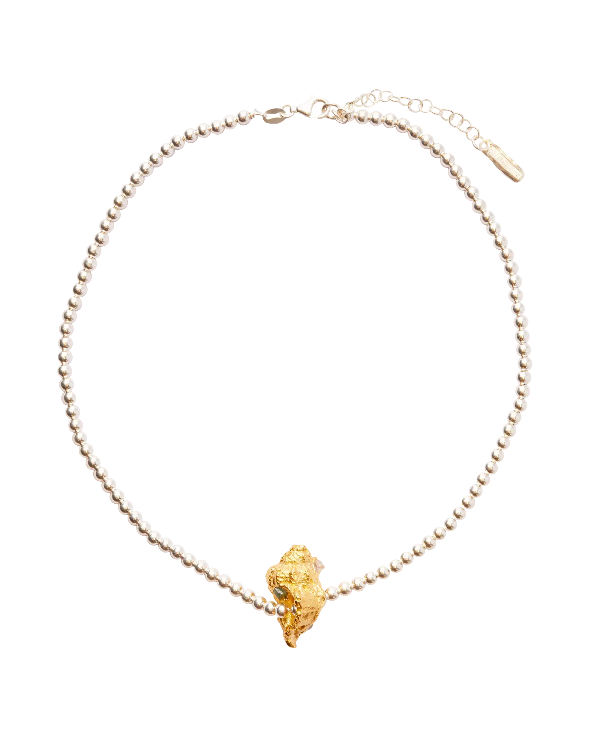 Simuero Una Caracola Bolas ストーンネックレス UNA CARACOLA BOLAS - Handmade gold plated necklace | Simuero