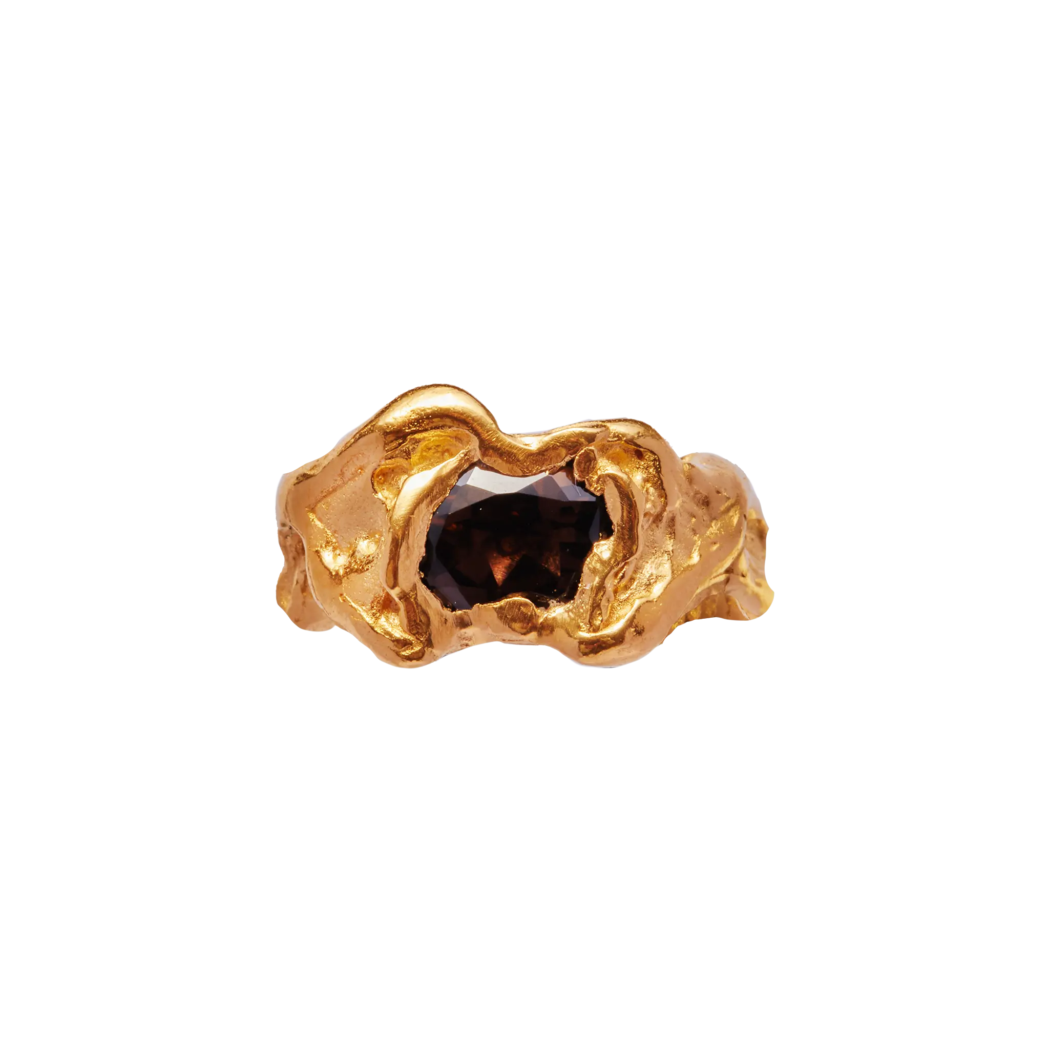 つき simuero Ola Brown 8号 ピンキーリング OLA BROWN - Handmade gold plated ring | Simuero