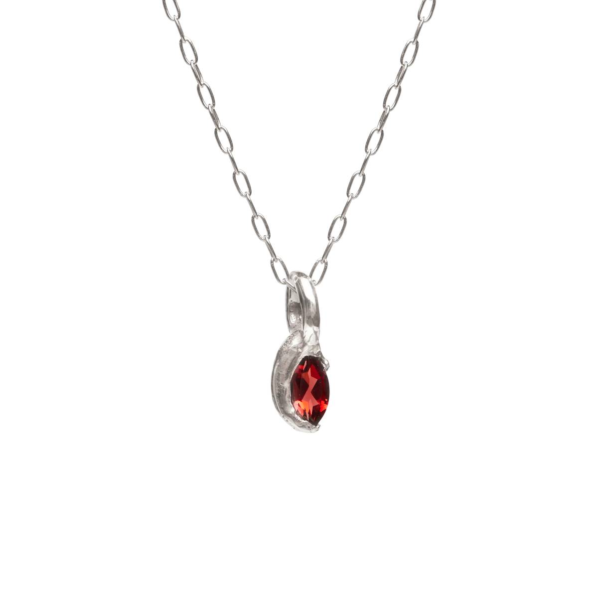 Enero: Recycled Silver Necklace & Garnet | Simuero