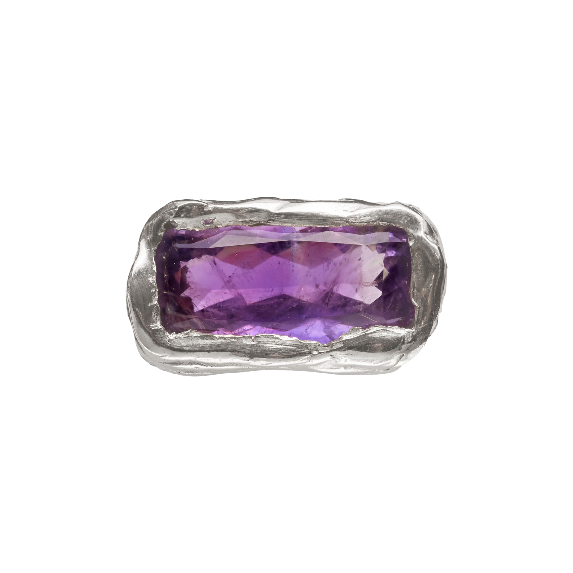 simuero リング　18号　アメジスト Febrero - Handmade silver ring | Simuero