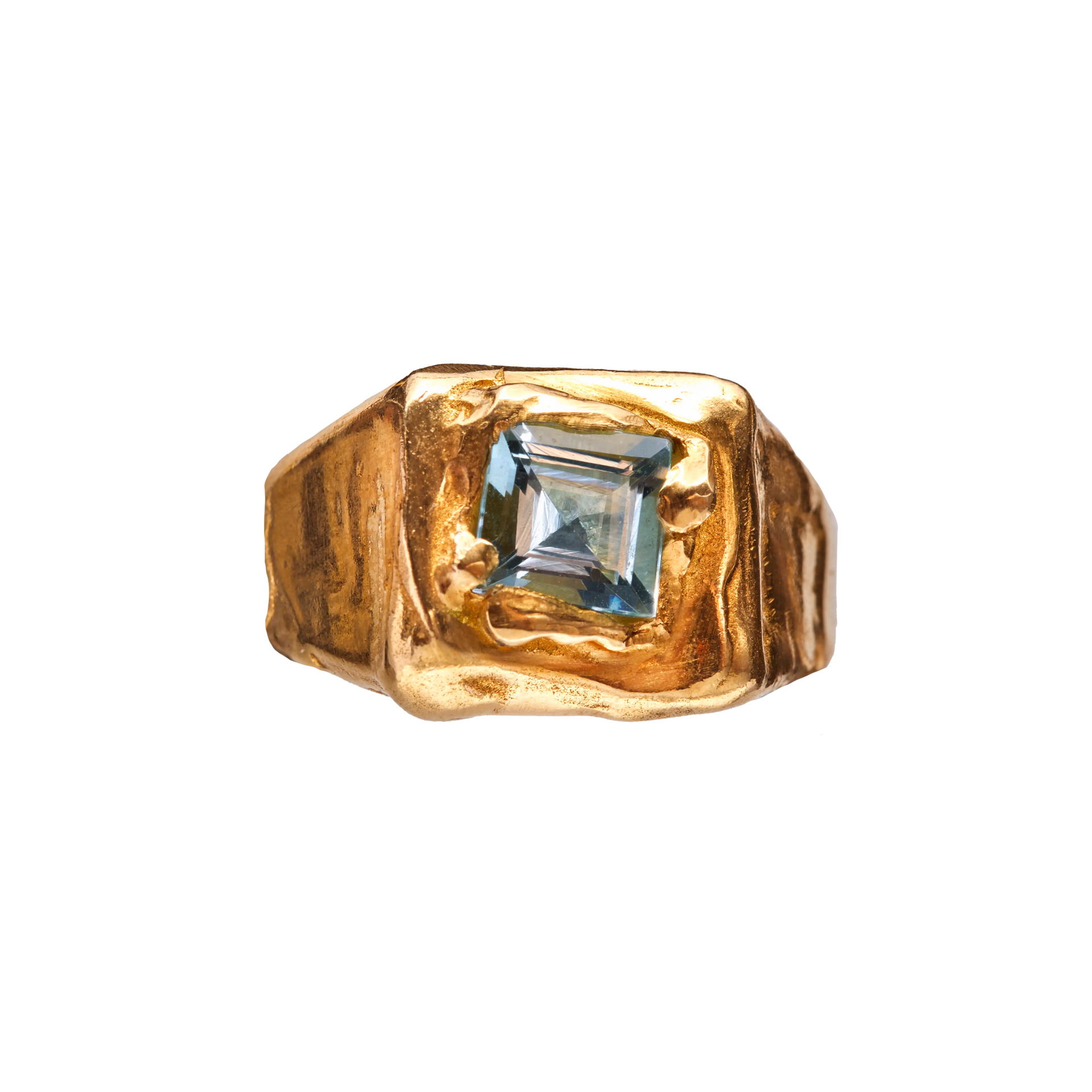 Marzo: Handmade 18k Gold Ring with Aquamarine | Simuero