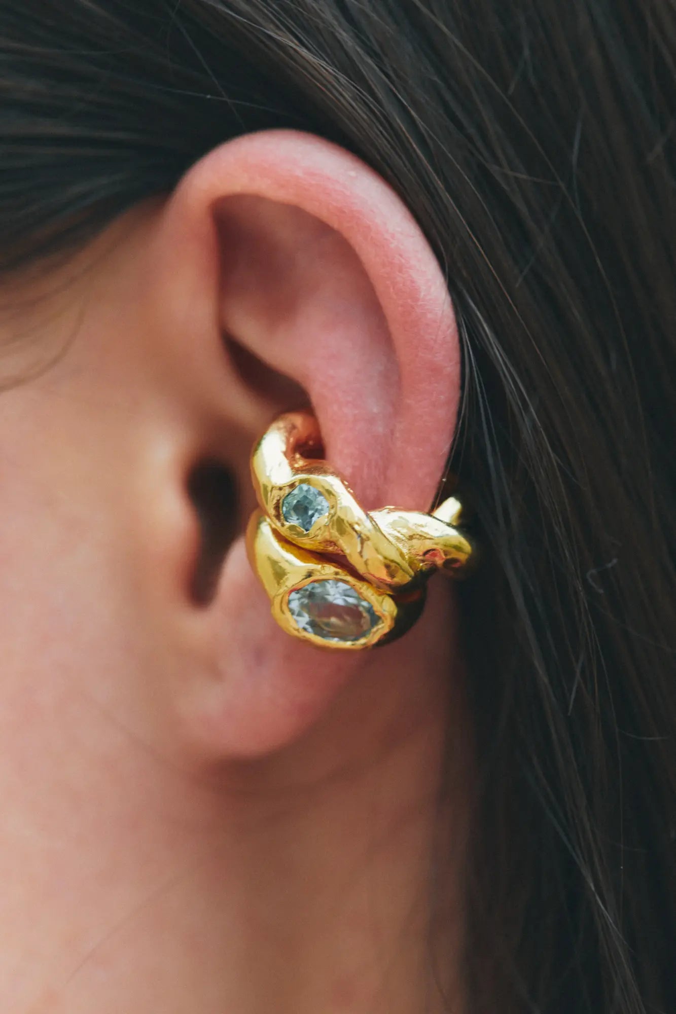 Faro Blue Ear Cuff