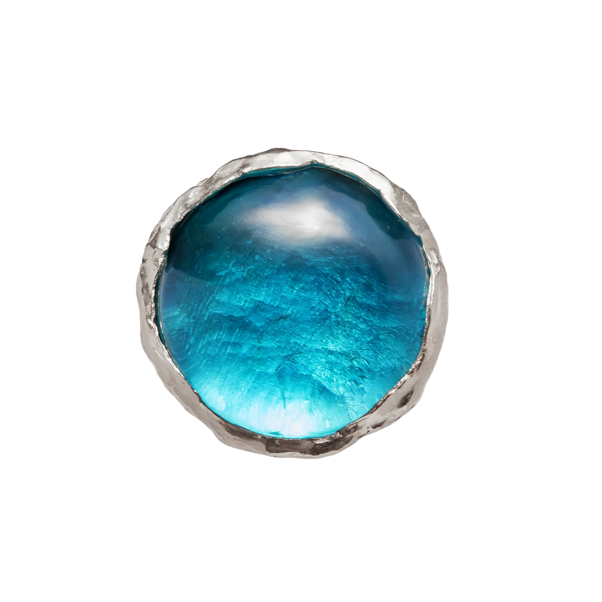 ATOLÓN BLUE - Handmade silver ring | Simuero