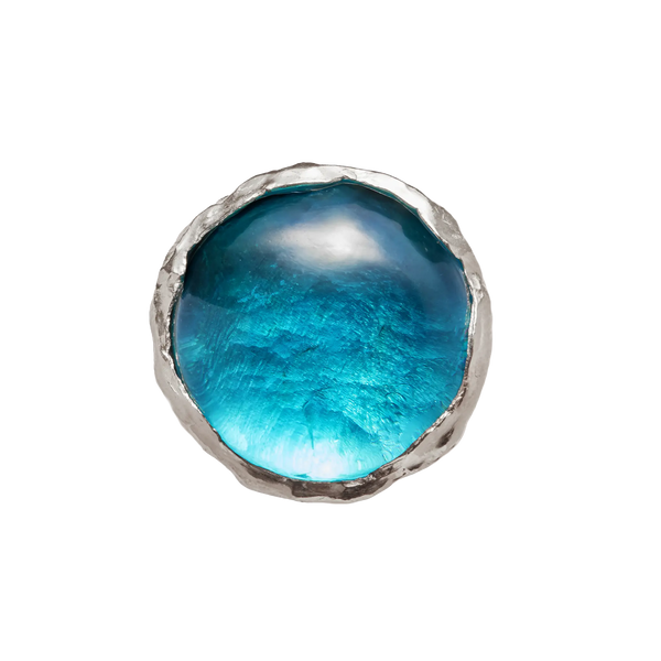 ATOLÓN BLUE - Handmade silver ring | Simuero