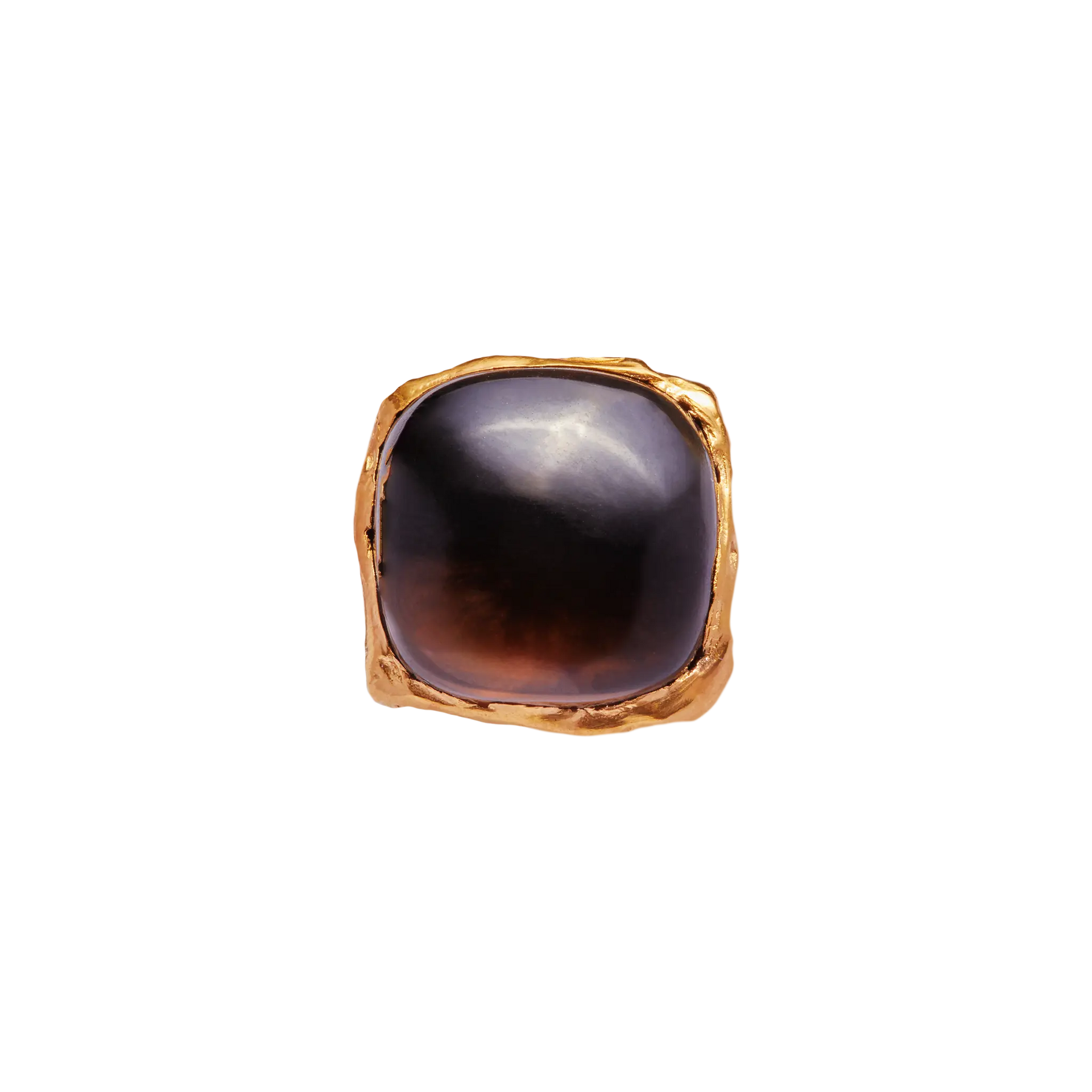 BOYA BROWN - Handmade gold plated ring | Simuero