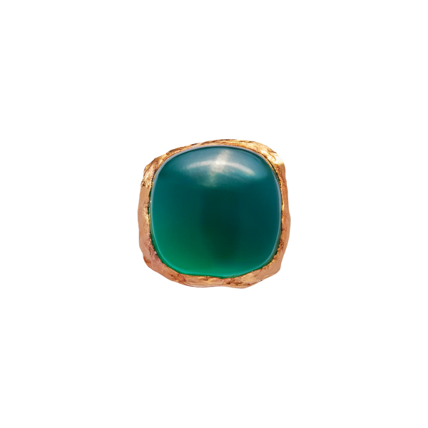 BOYA GREEN - Handmade gold plated ring | Simuero
