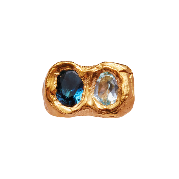 Buzo: Handmade 18k Gold Vermeil Ring with Topaz | Simuero