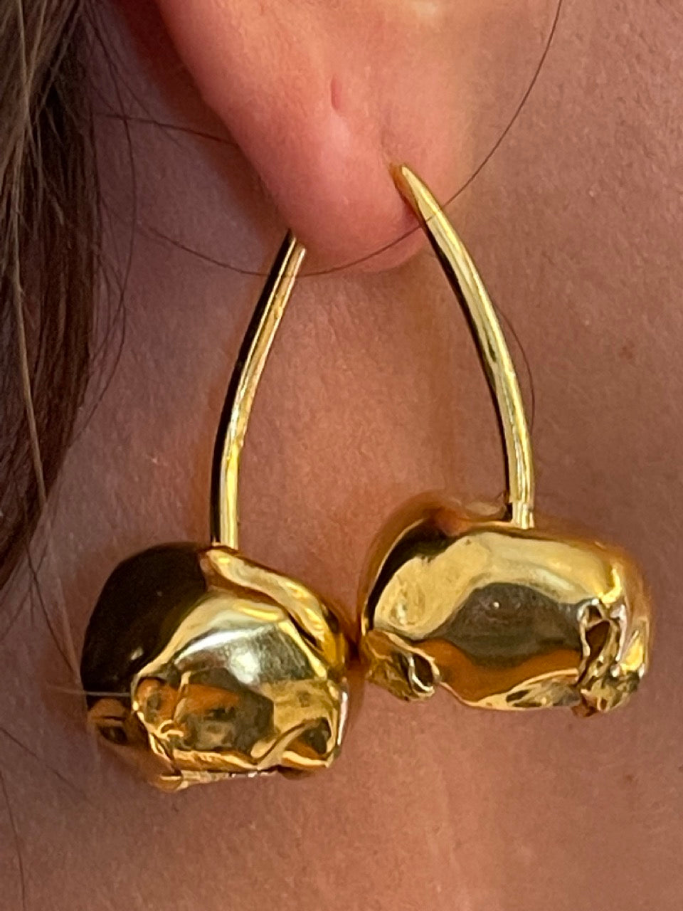 CEREZAS Handmade gold plated earrings Simuero