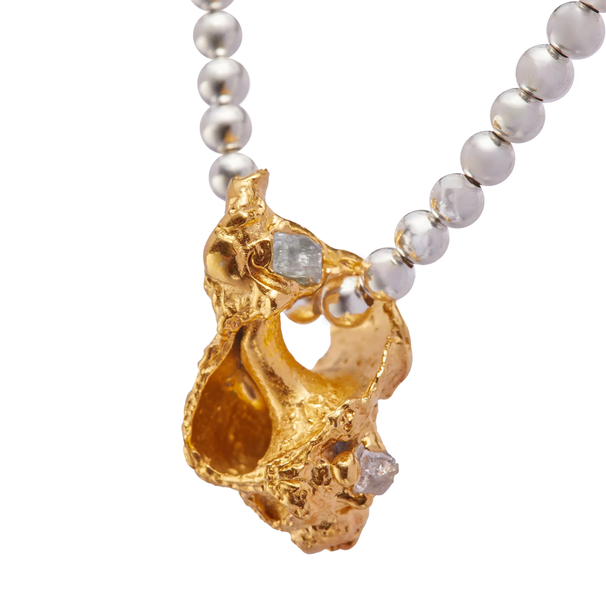 UNA CARACOLA BOLAS - Handmade gold plated necklace | Simuero UNA CARACOLA BOLAS - Handmade gold plated necklace | Simuero