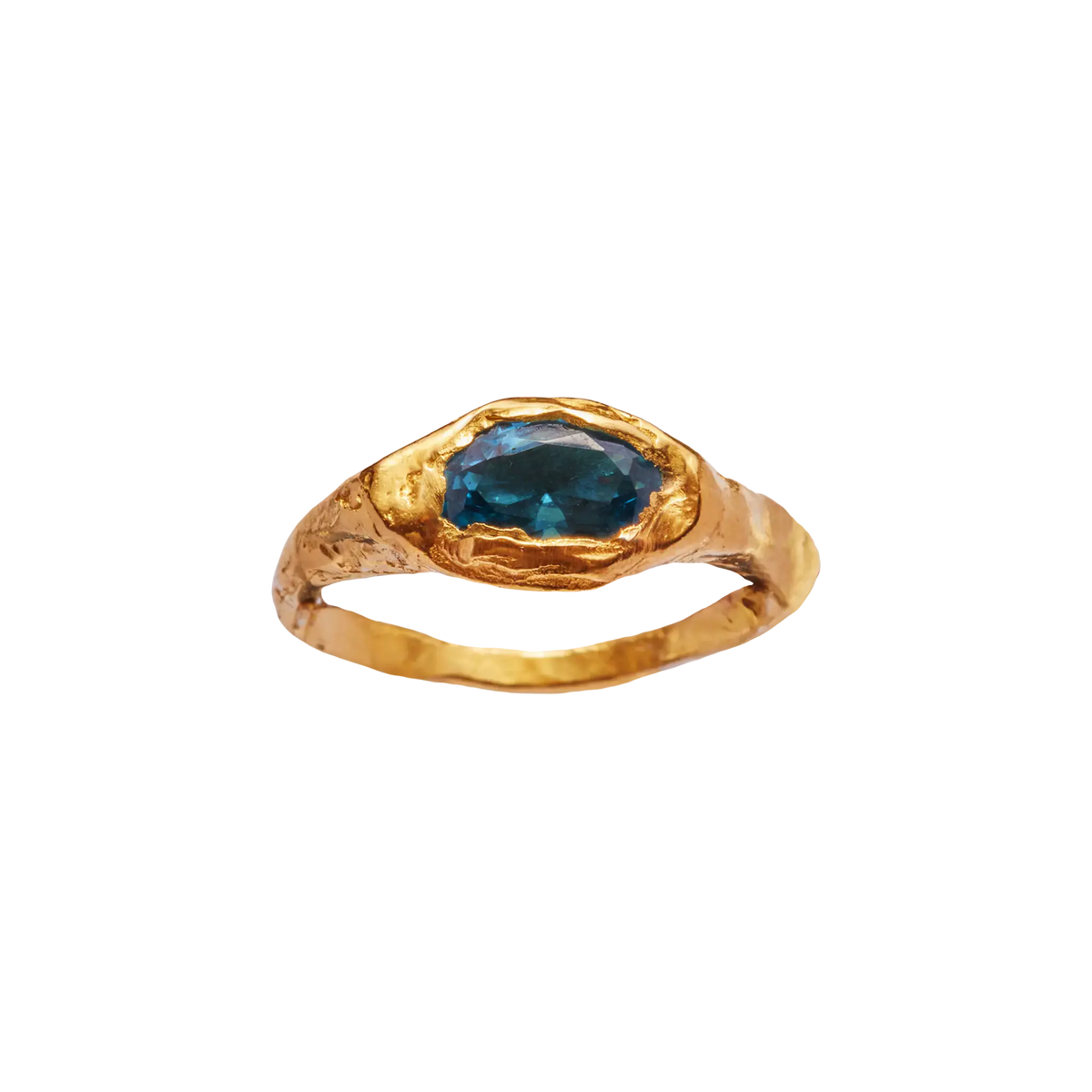 Faro Formentor: 18k Gold Ring with Topaz Cz | Simuero