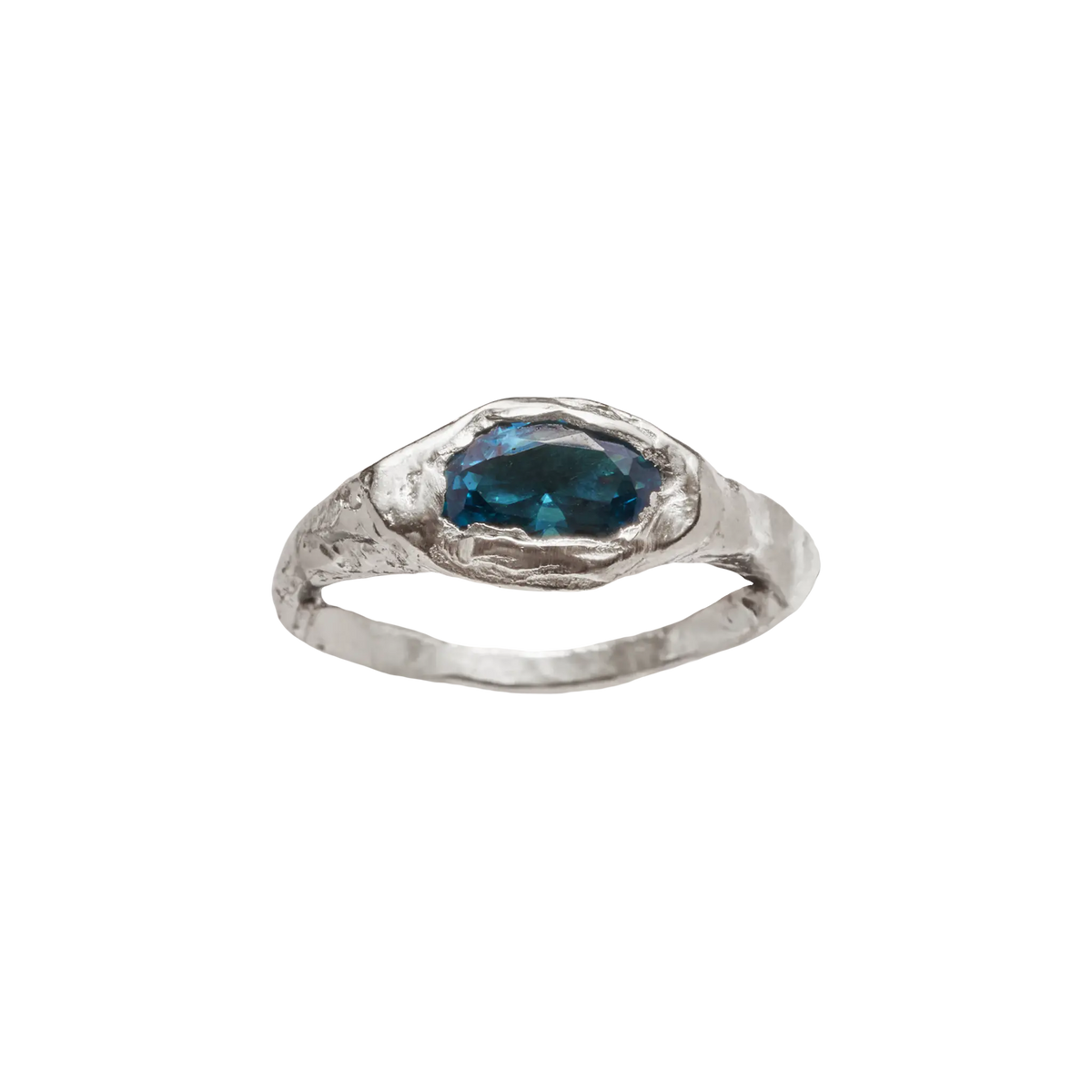 Faro Formentor: Silver Ring with Topaz Cz | Simuero