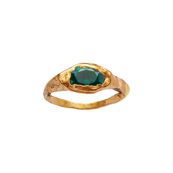 FARO GREEN - Handmade gold plated ring | Simuero FARO GREEN - Handmade gold plated ring | Simuero
