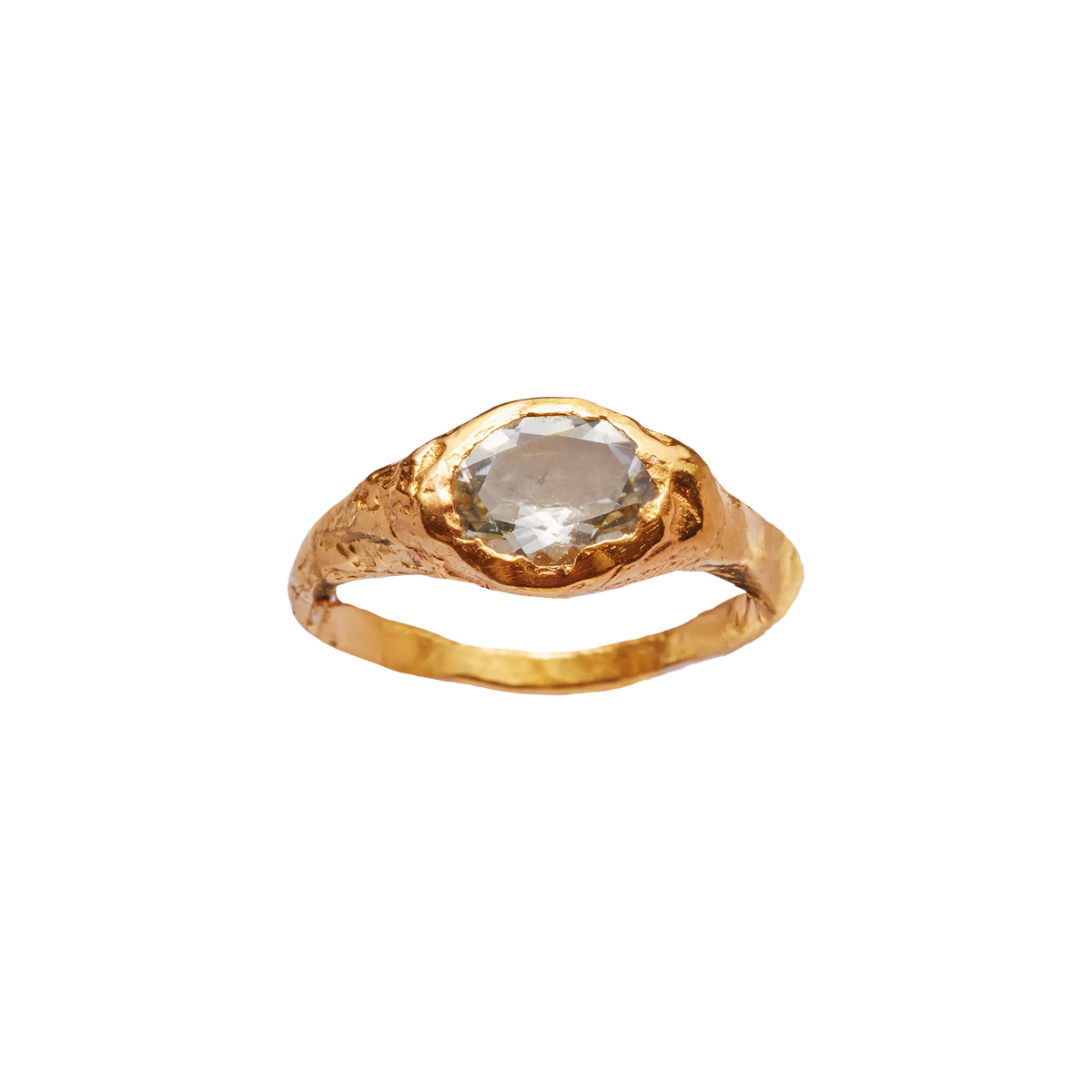 Faro La Mola: Handmade 18k Gold Ring with Amethyst | Simuero Faro La Mola: Handmade 18k Gold Ring with Amethyst | Simuero