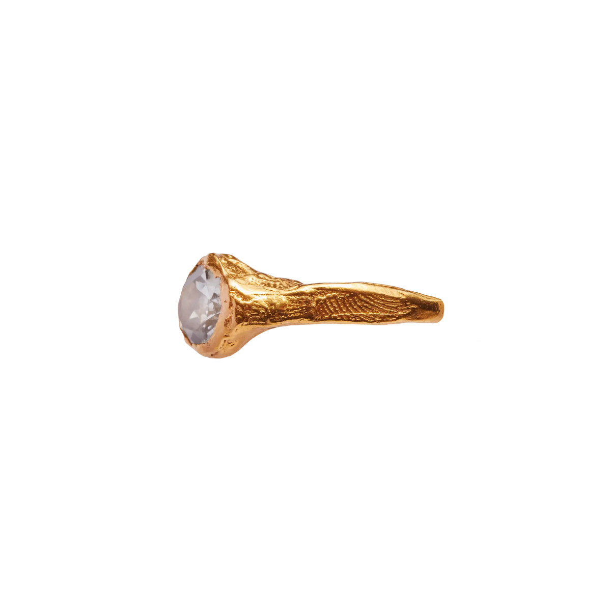 Faro La Mola: Handmade 18k Gold Ring with Amethyst | Simuero