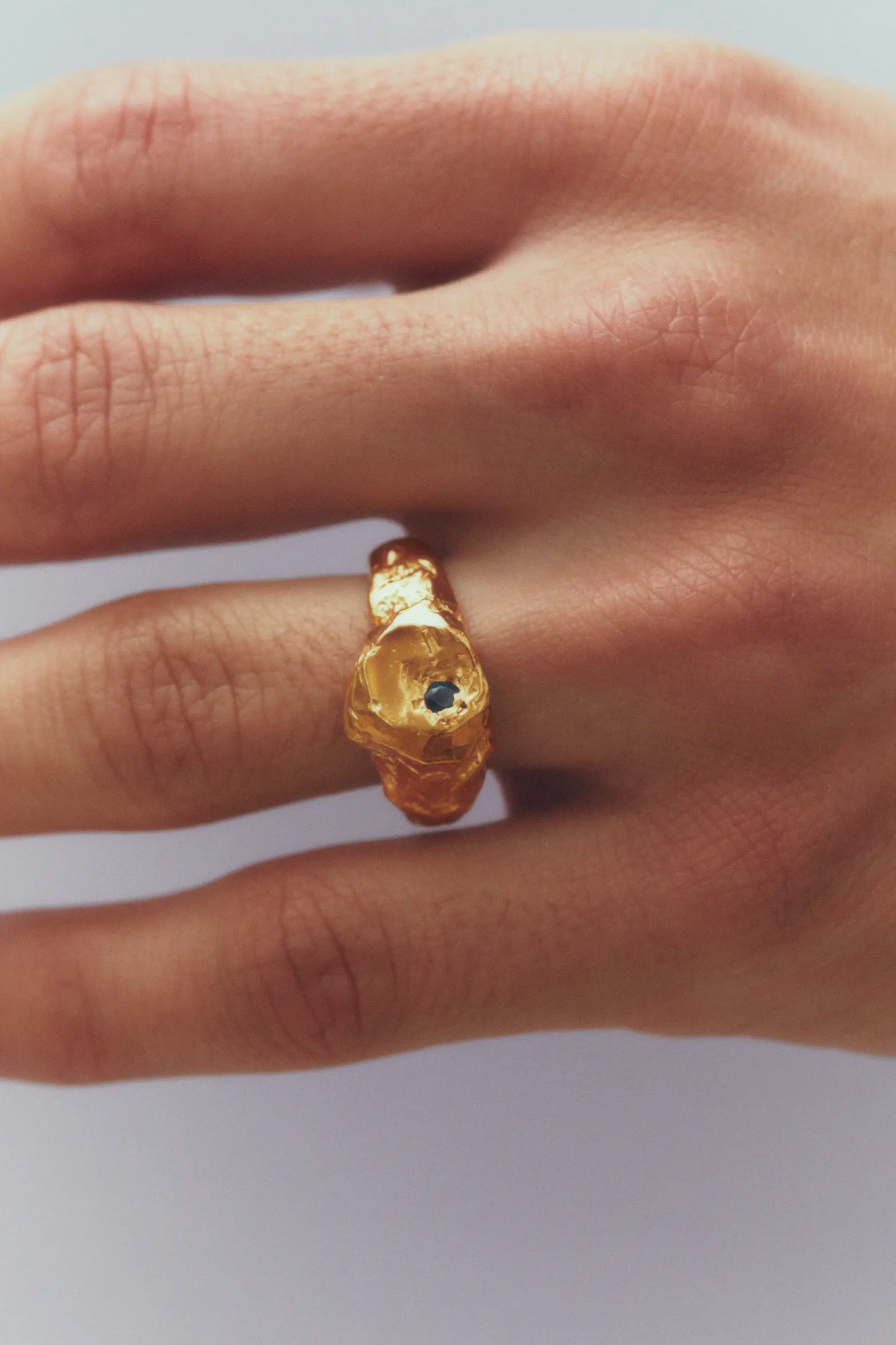 MAREA BLUE - Handmade gold plated ring | Simuero MAREA BLUE - Handmade gold plated ring | Simuero