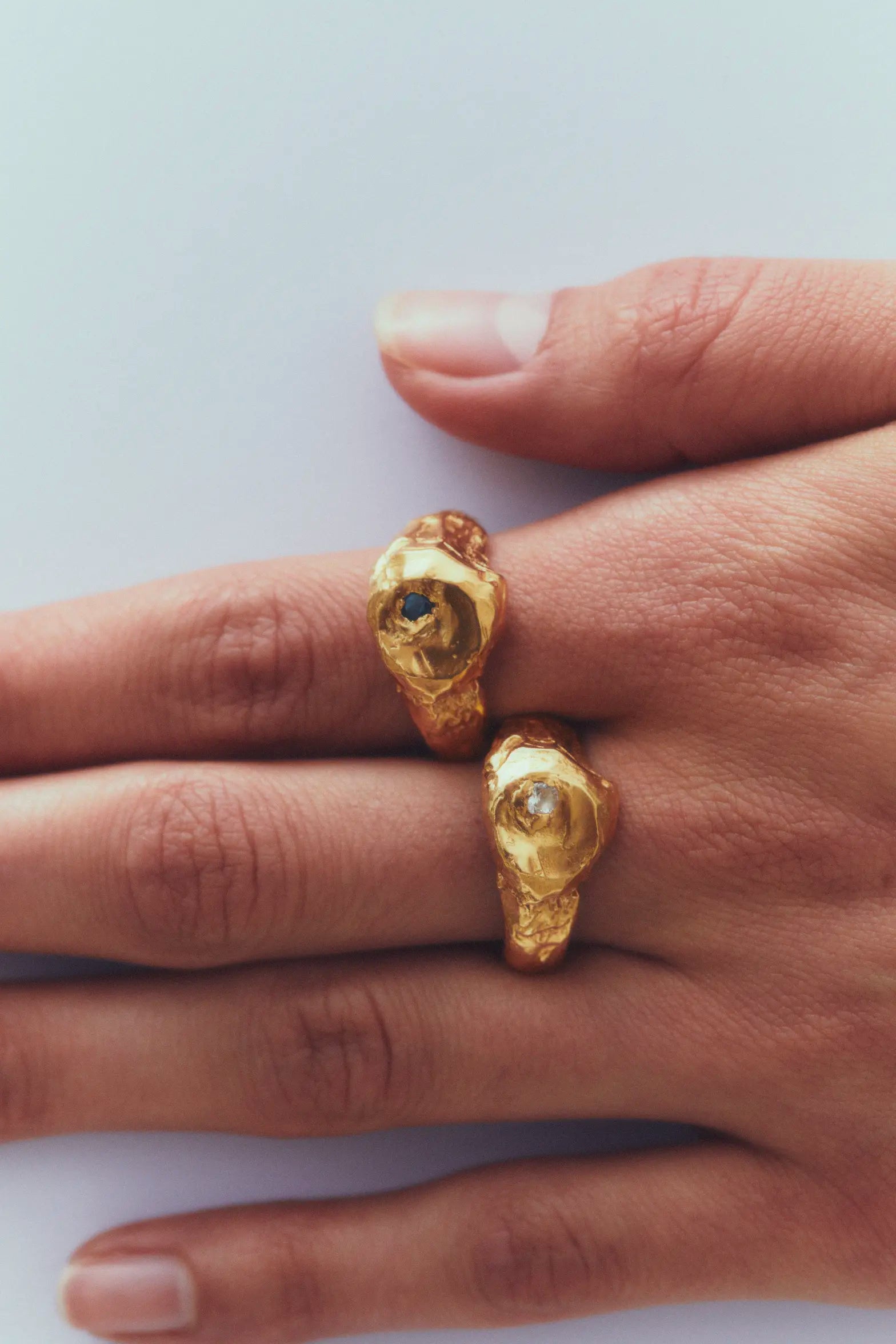 MAREA BLUE - Handmade gold plated ring | Simuero MAREA BLUE - Handmade gold plated ring | Simuero