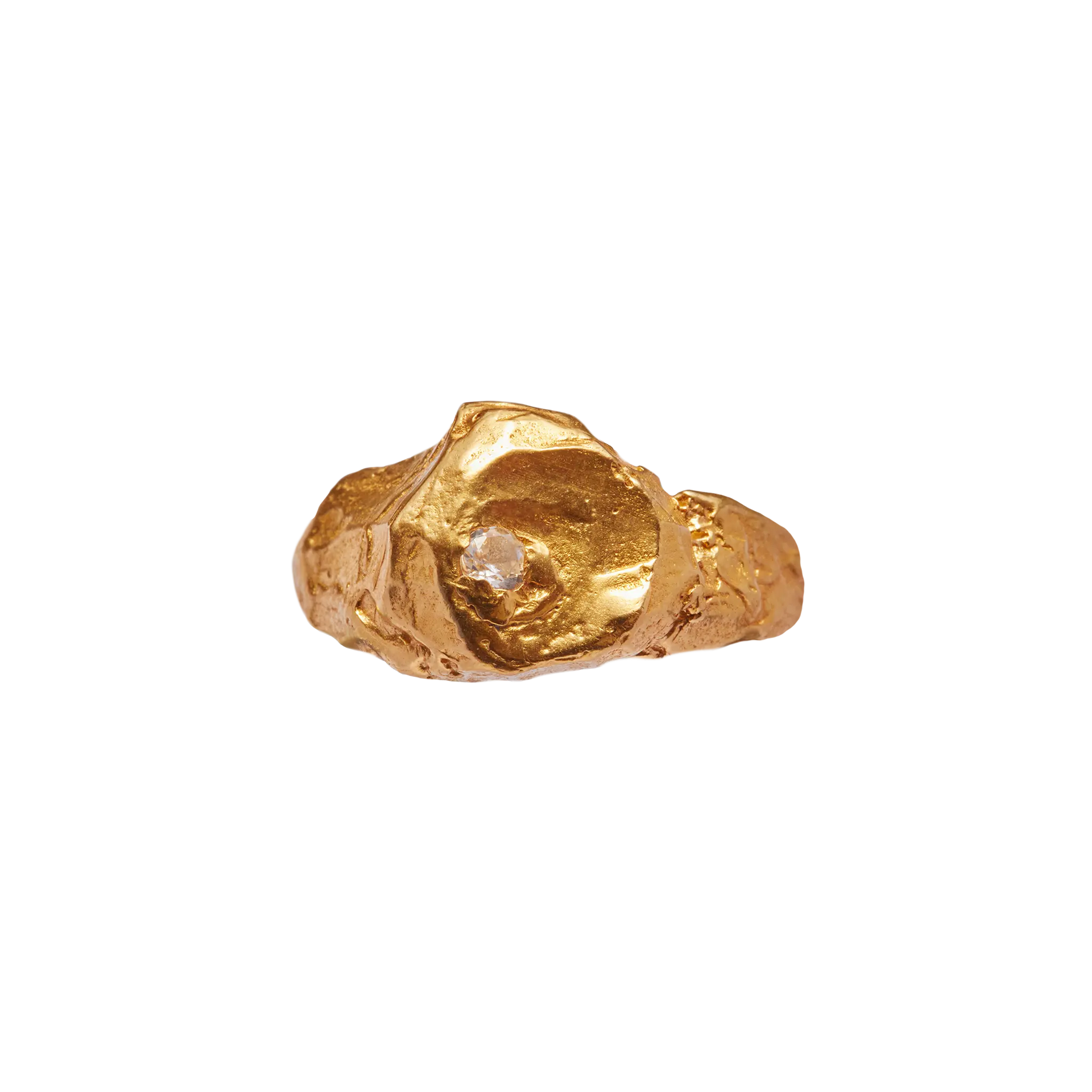 MAREA CLEAR - Handmade gold plated ring | Simuero