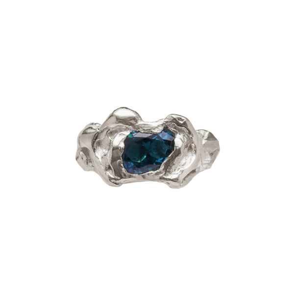 OLA BLUE - Handmade silver ring | Simuero