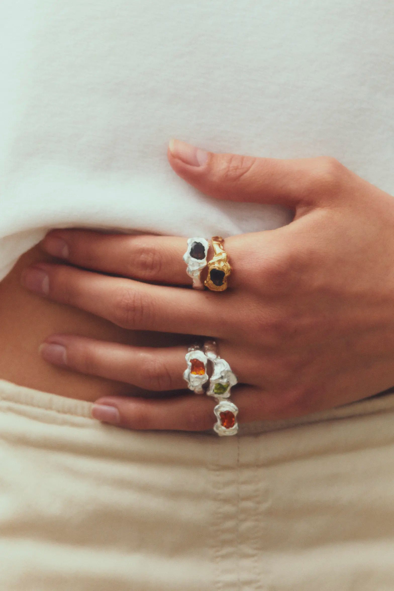 OLA GREEN - Handmade silver ring | Simuero OLA GREEN - Handmade silver ring | Simuero