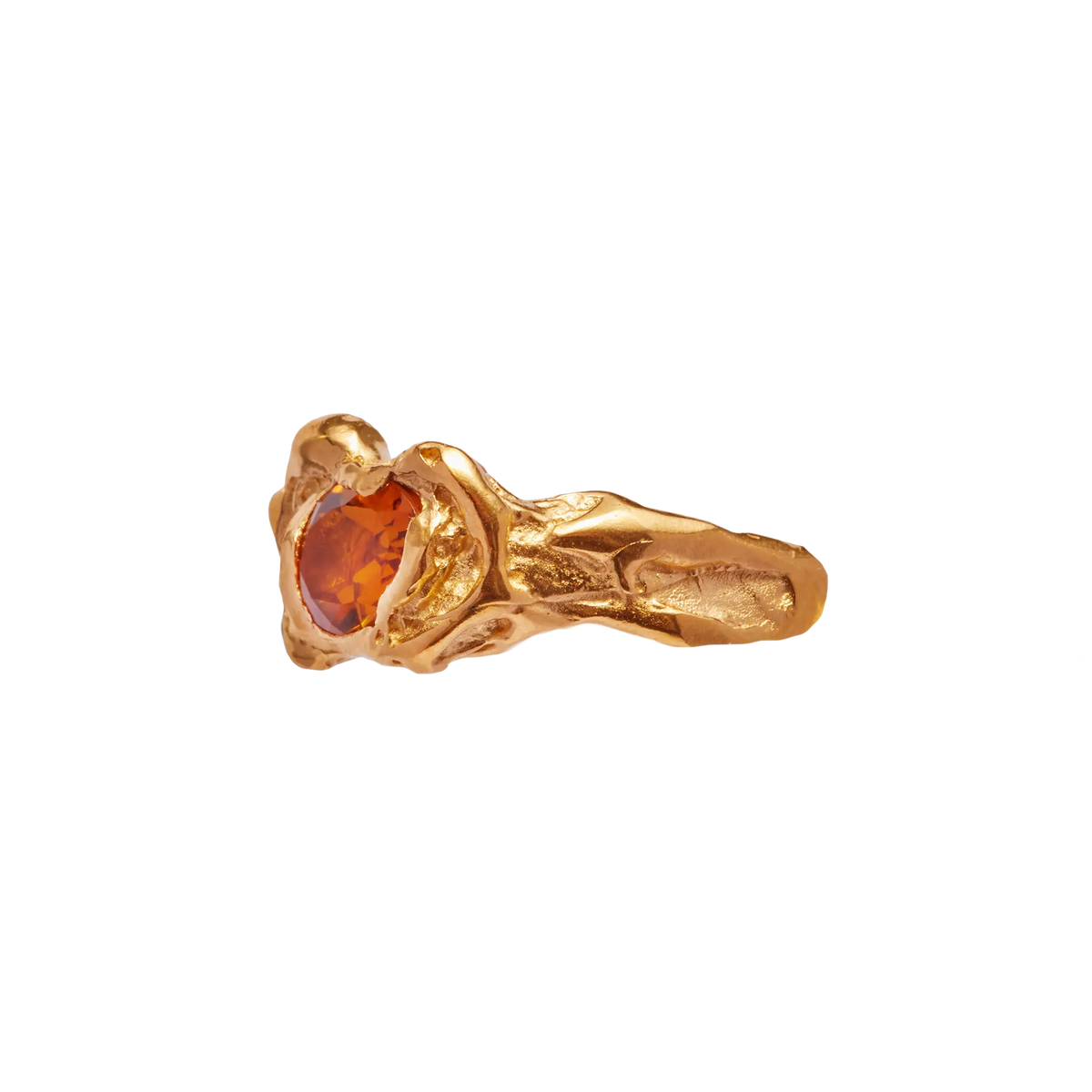 Ola Orange: Handmade 18k Gold Ring with Citrine | Simuero