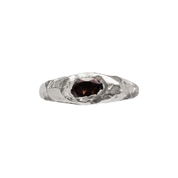 Polo Brown: Recycled Silver Ring & Smoky Quartz | Simuero