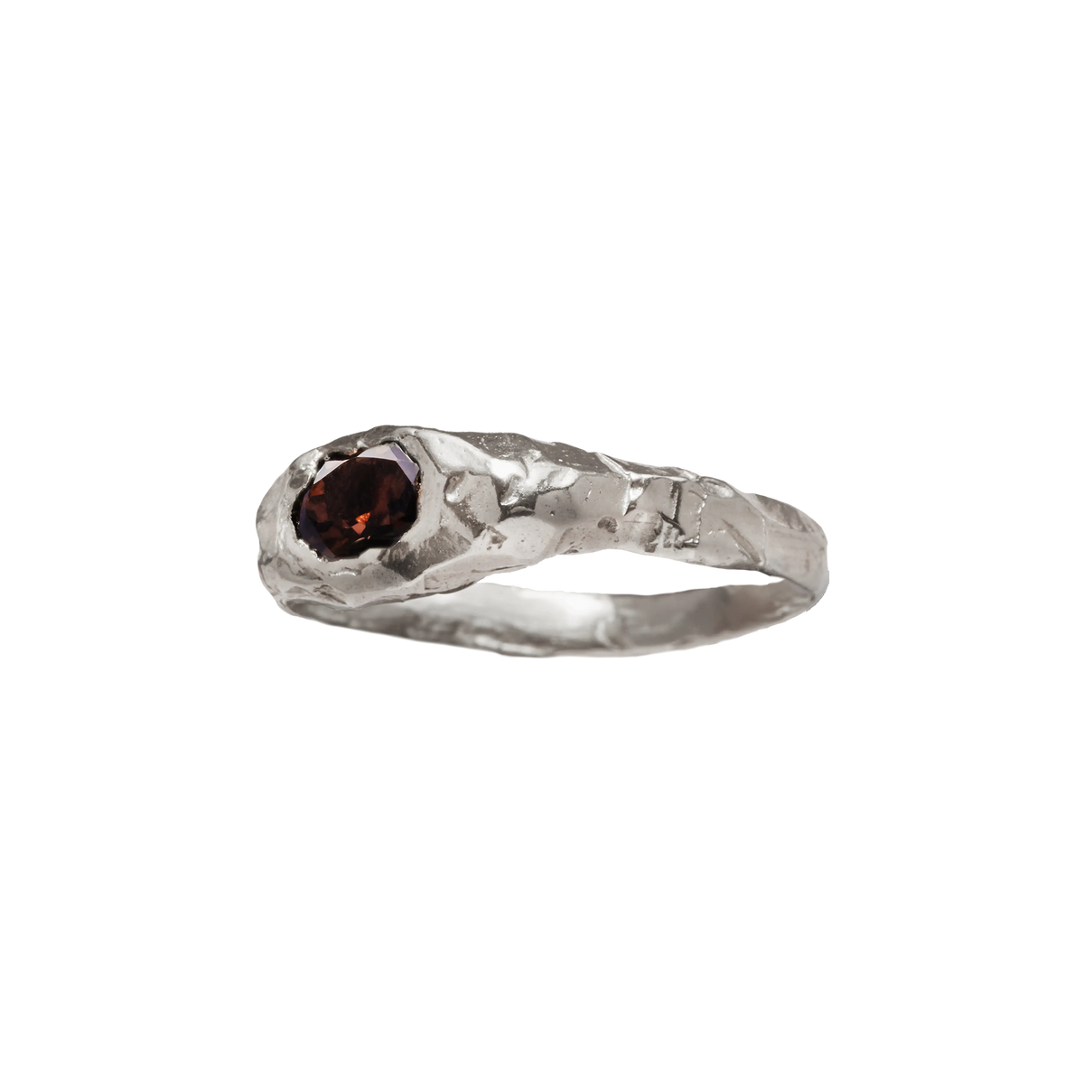 Polo Brown: Recycled Silver Ring & Smoky Quartz | Simuero