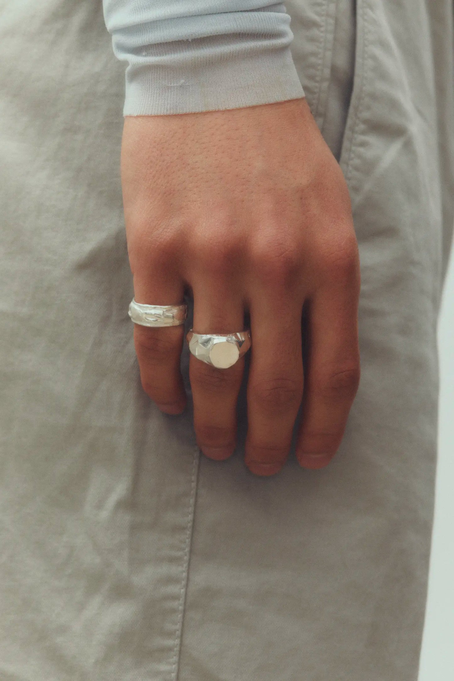 【スペイン発】Simuero Lorenzo Ring シルバー ゴールド 手作り LORENZO - Handmade silver ring | Simuero