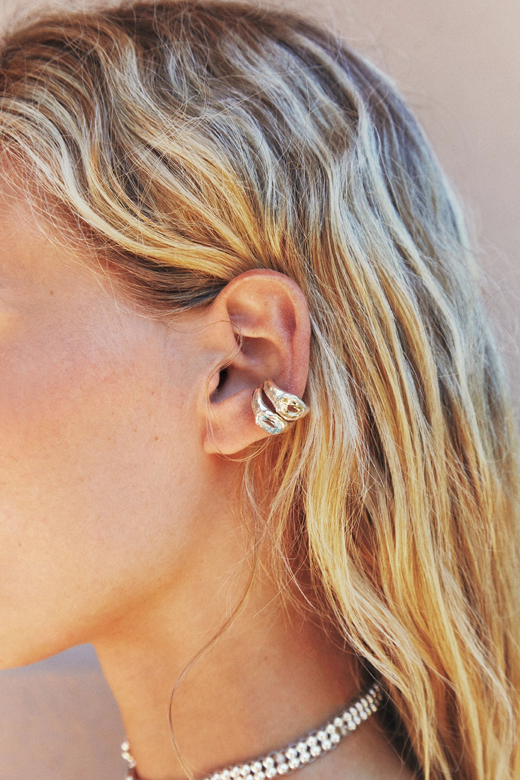 Faro Blue Ear Cuff