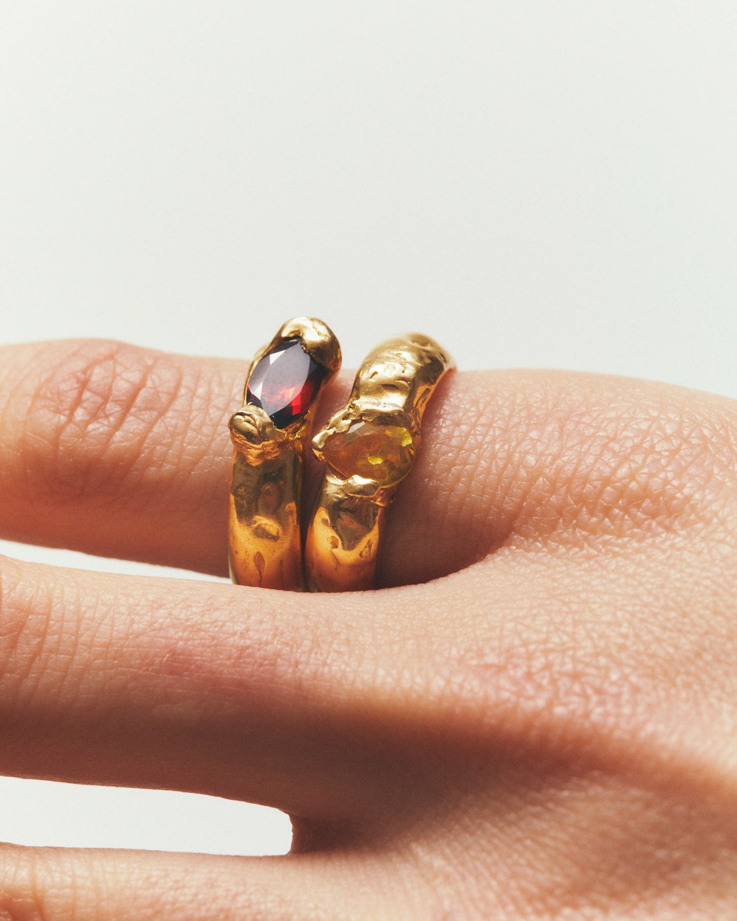 【海外限定】Simuero Noviembre Ring イエローサファイア 天然 Noviembre - Handmade gold plated ring | Simuero