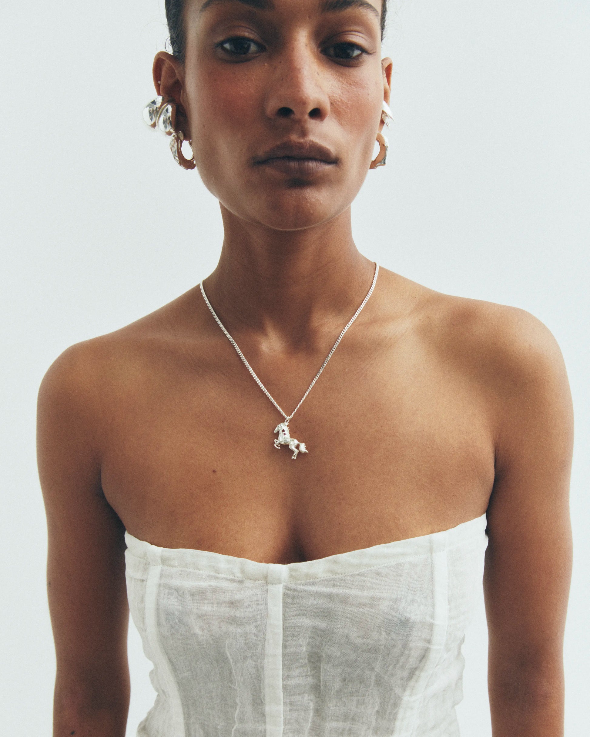 silver dress necklace Dream Minimalist CZ Bridal Necklace Elegant Wedding Jewelry