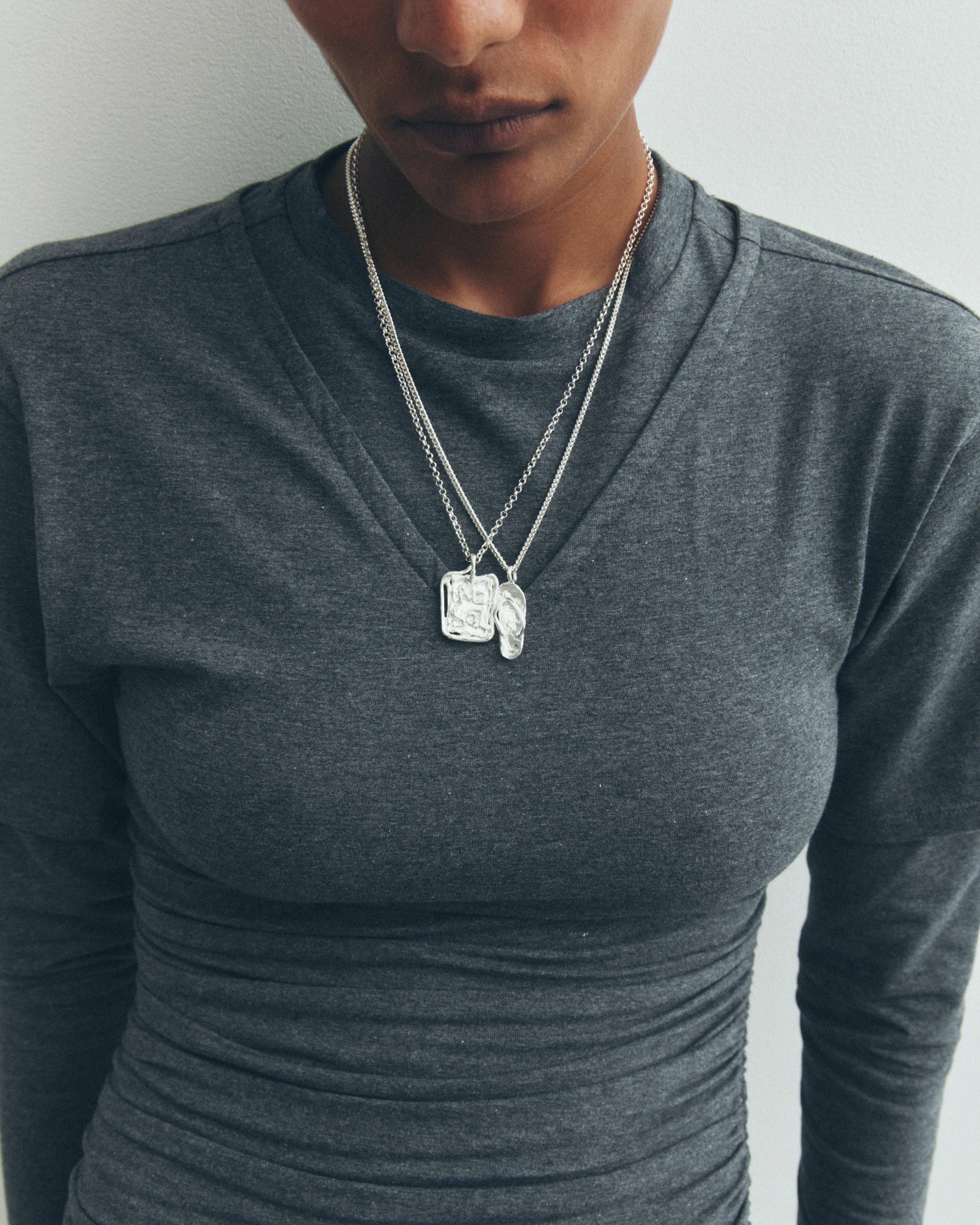 CHANCLA - Handmade silver necklace | Simuero