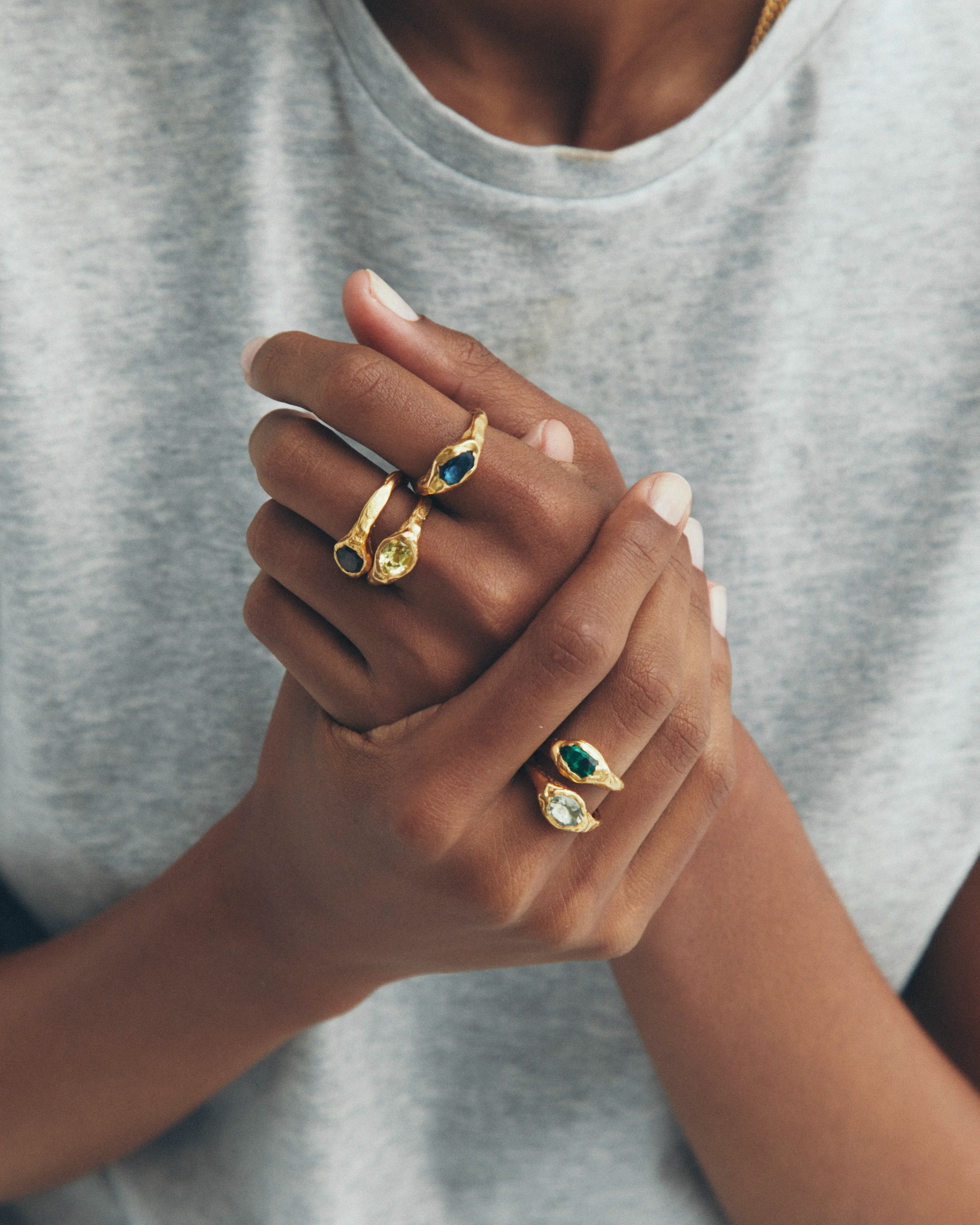 FARO LA MOLA - Handmade gold plated ring | Simuero