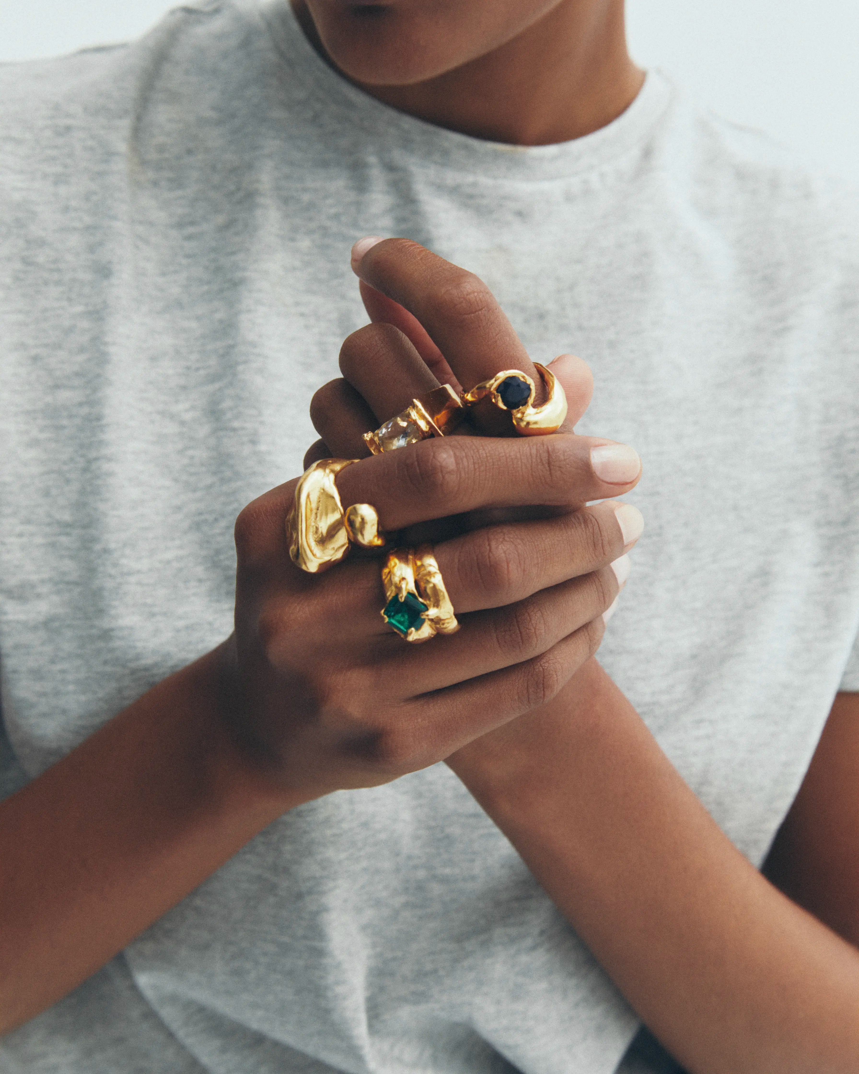 simuero ゴールドリング HELIO - Handmade gold plated ring | Simuero