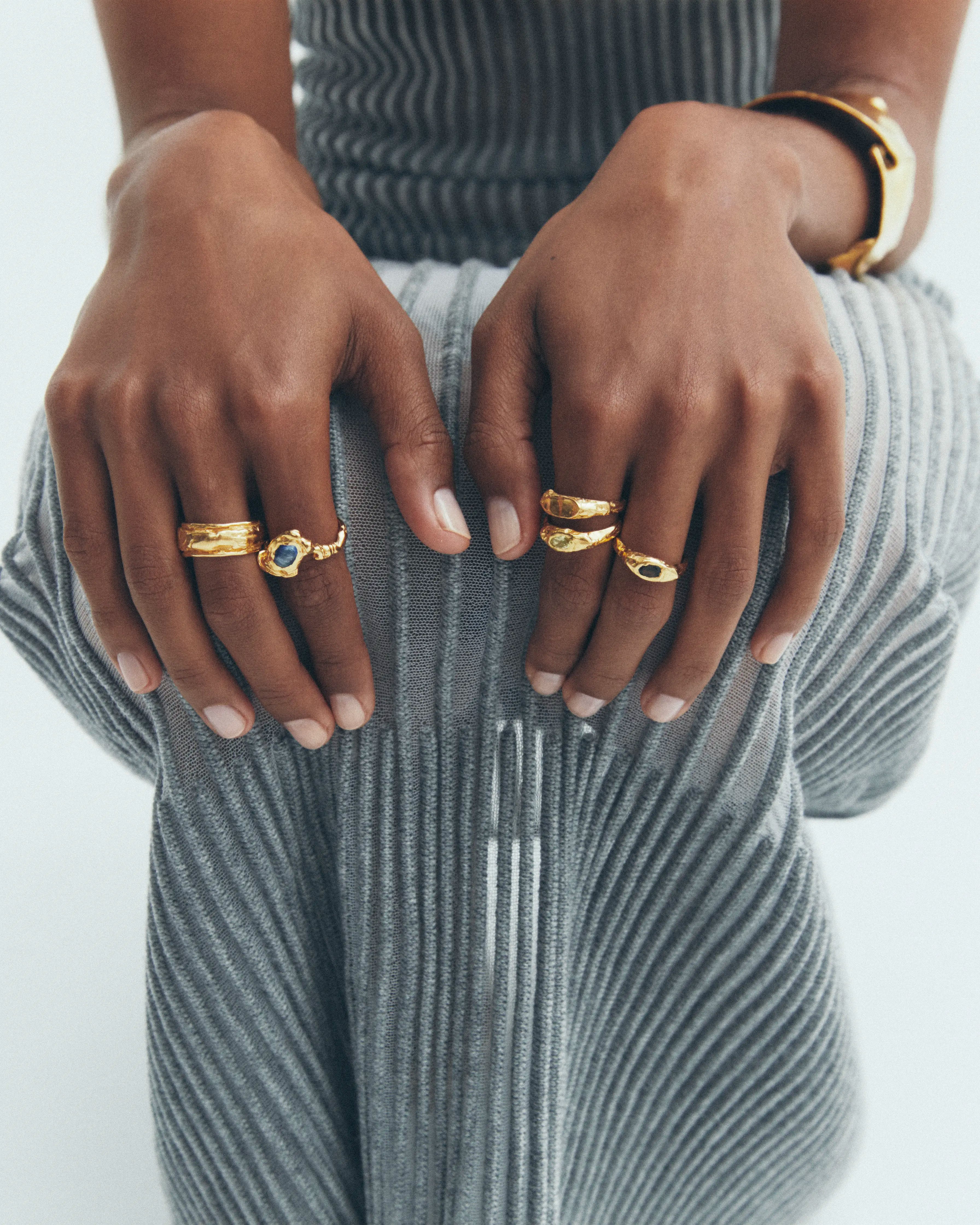 LIANA - Handmade gold plated ring | Simuero