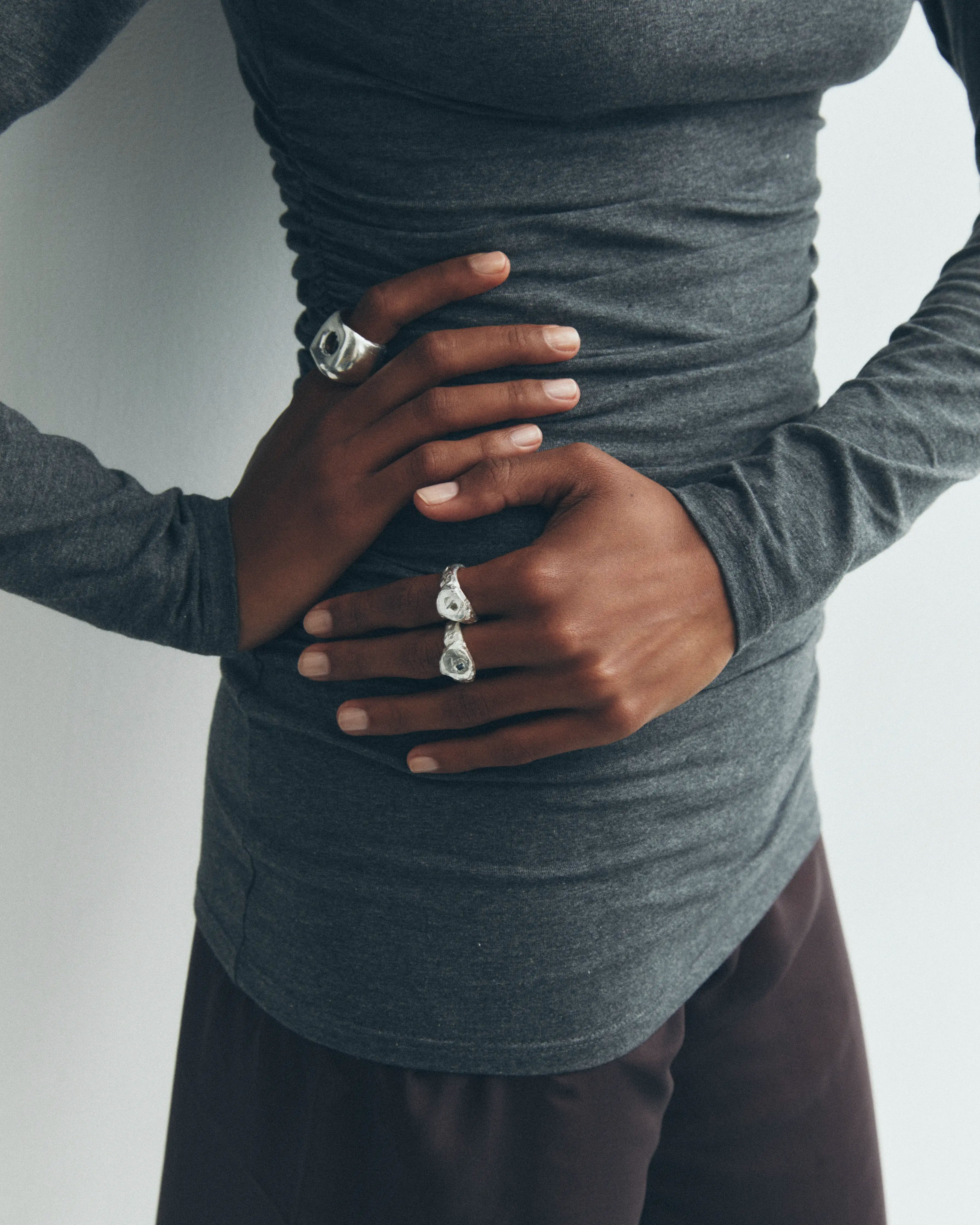 MAREA BLUE - Handmade silver ring | Simuero