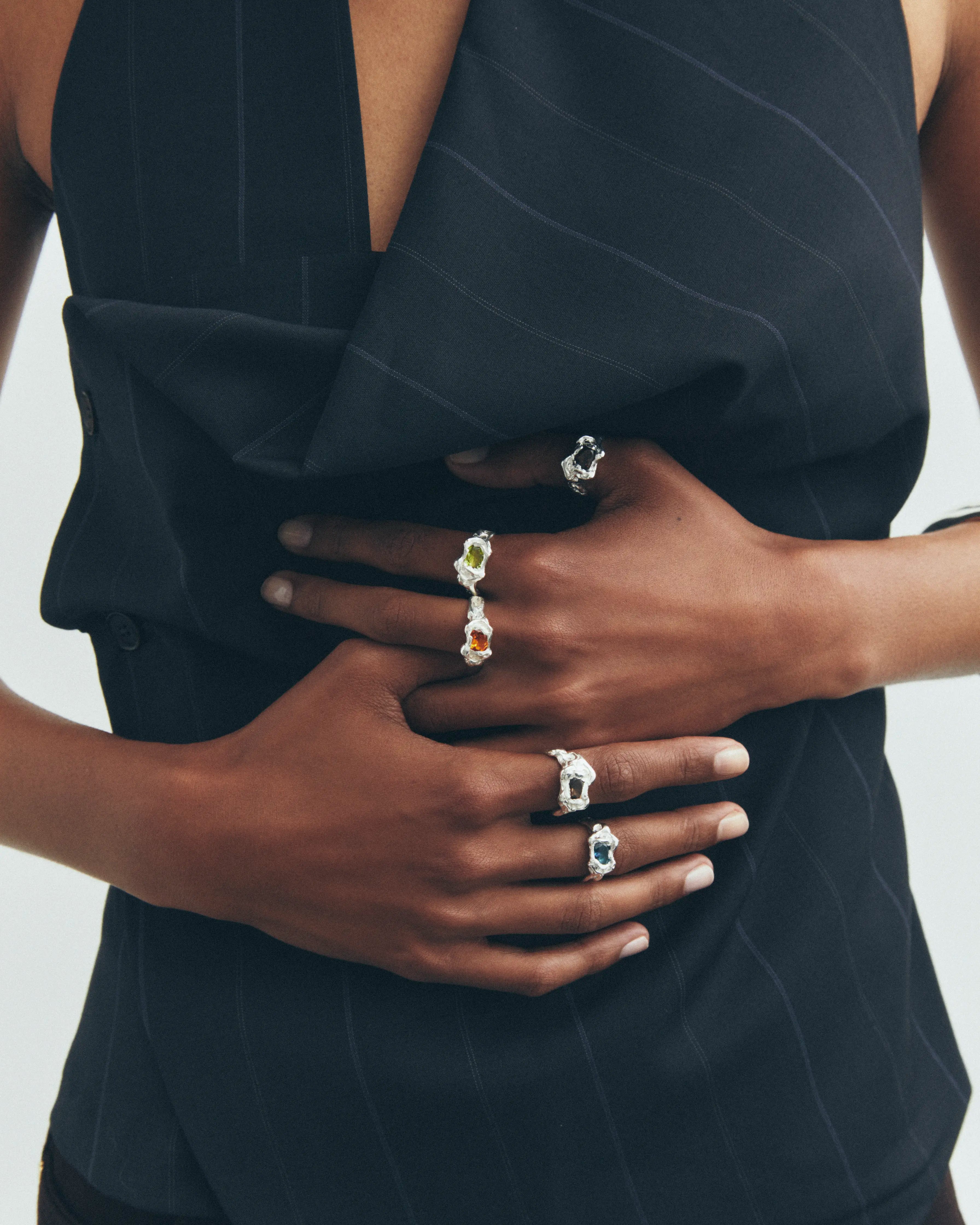 OLA BLUE - Handmade silver ring | Simuero