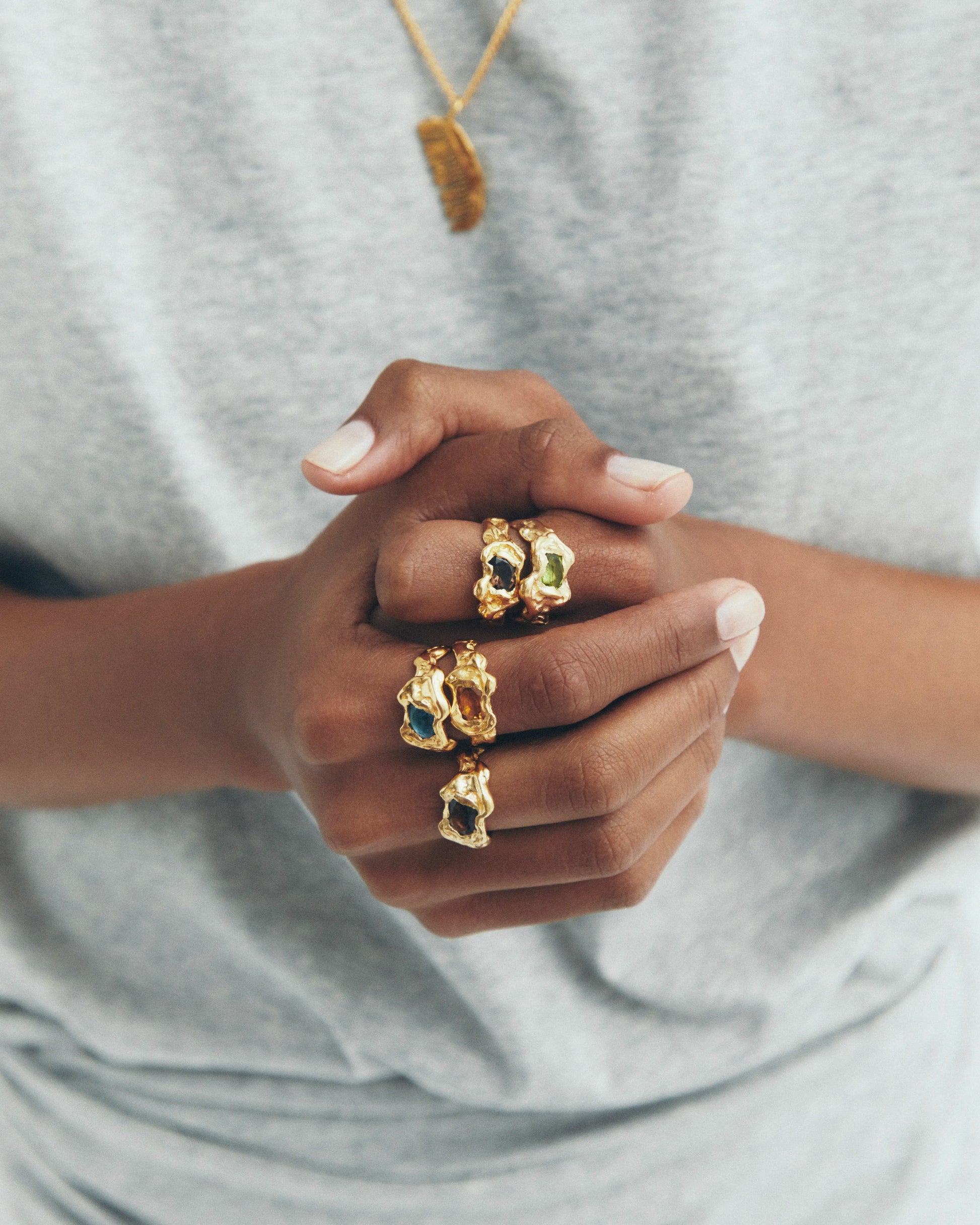 Ola Orange: Handmade 18k Gold Ring with Citrine | Simuero Ola Orange: Handmade 18k Gold Ring with Citrine | Simuero
