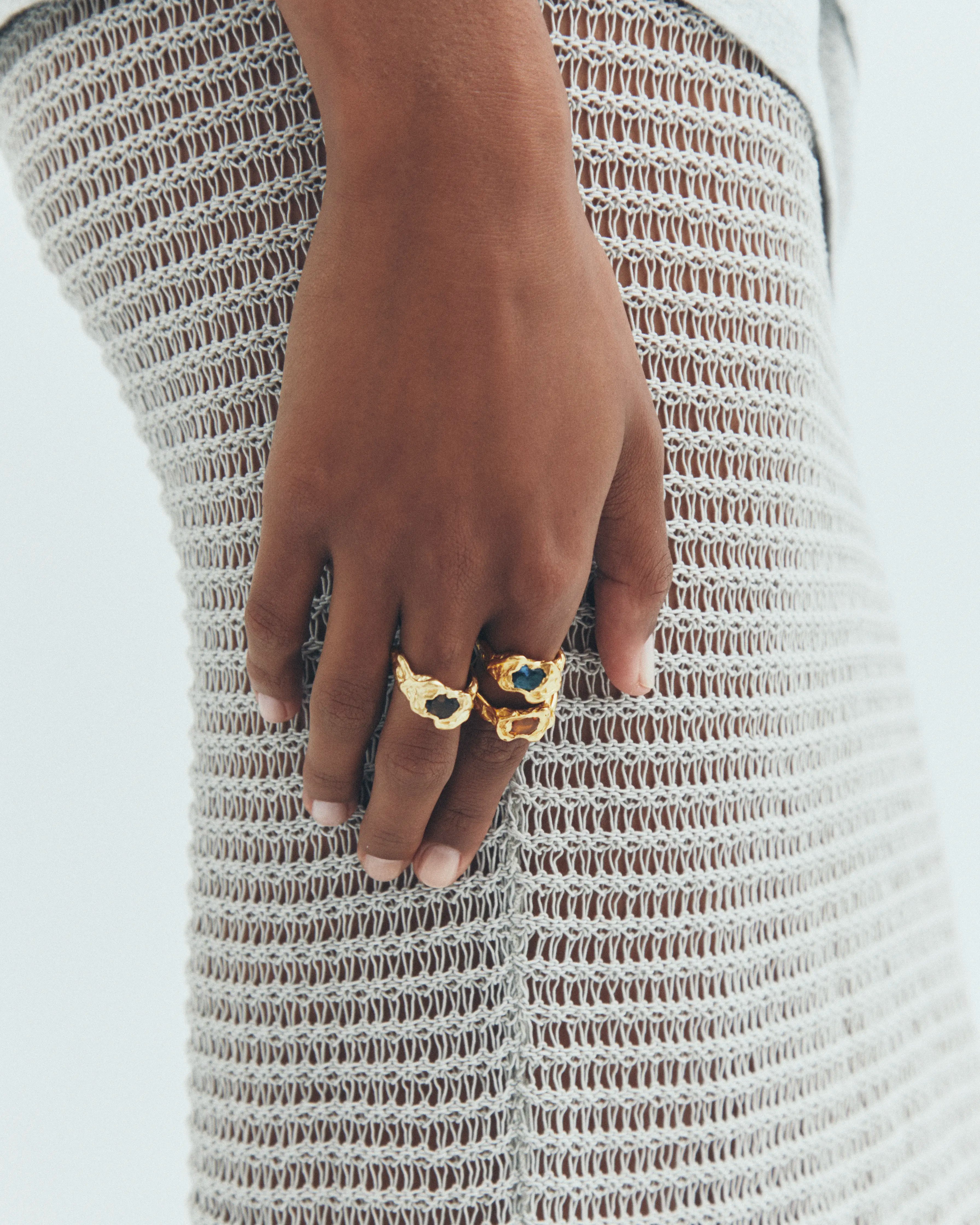 OLA BROWN - Handmade gold plated ring | Simuero