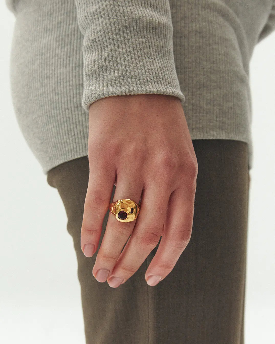 simuero ring boyabrown 18号 COCO - Handmade gold plated ring | Simuero