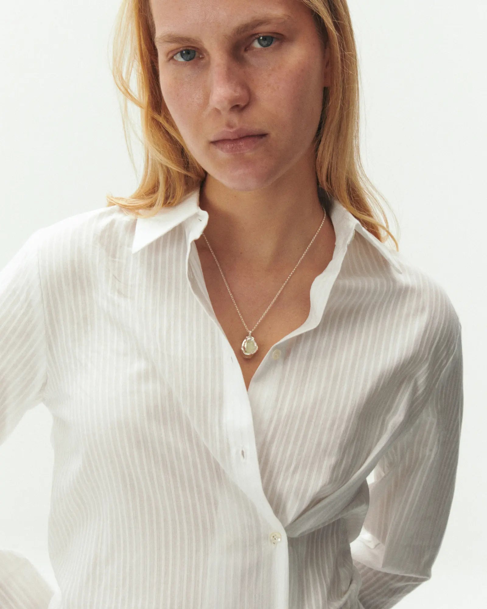 Néctar Uva: Handmade Silver Prehnite Necklace | Simuero
