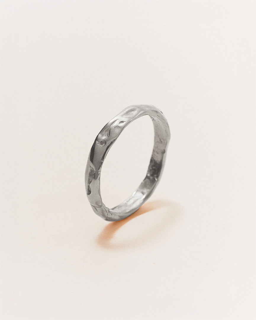 Promesa Bold Band Oro Blanco