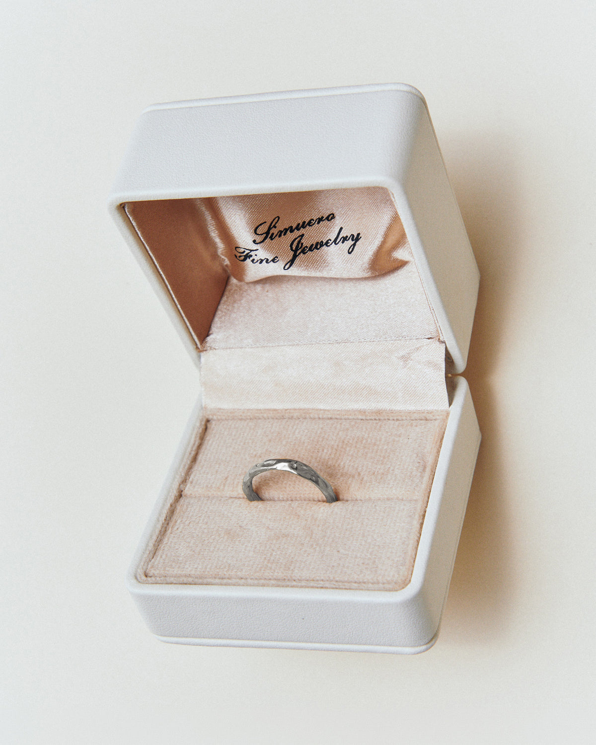 Promesa Bold Band Oro Blanco