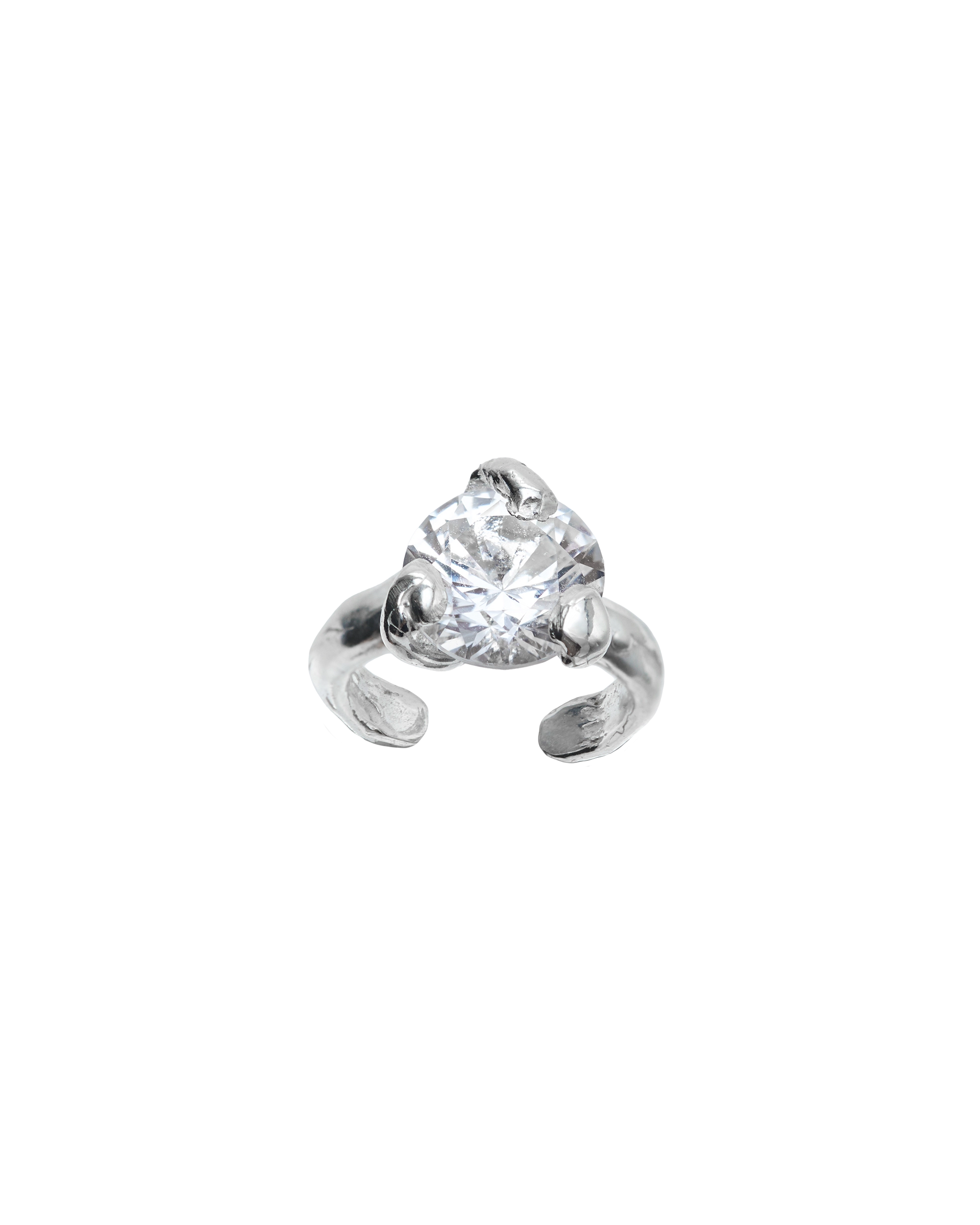 Rita Toe Clear: Silver Clear Crystal Toe Ring | Simuero