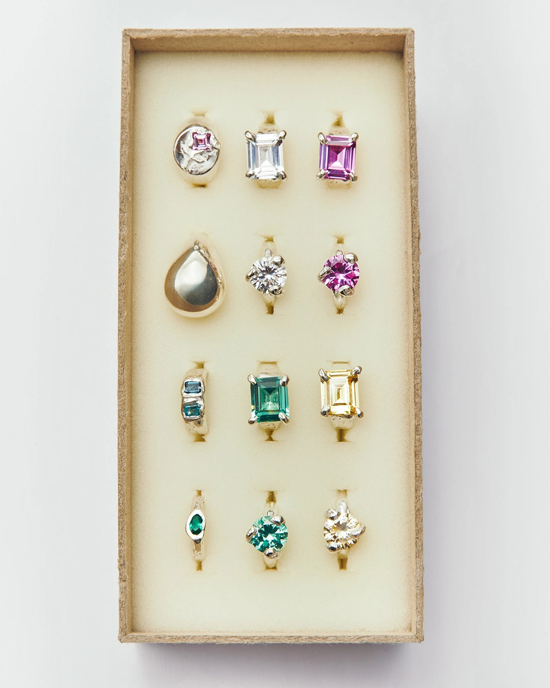 Faro Toe Green: Silver Nano Crystal Toe Ring | Simuero