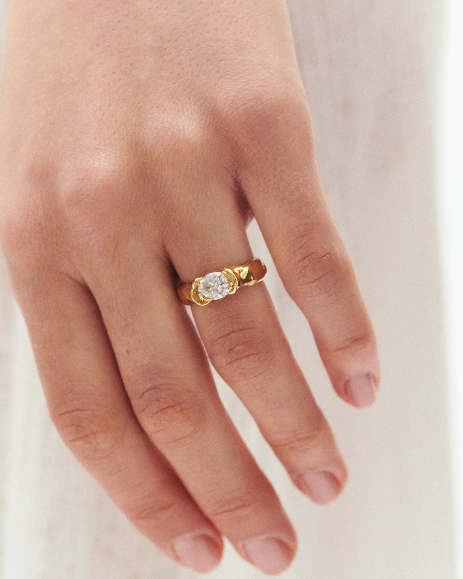simuero ゴールドリング Isla 1ct Diamond - Handmade solid gold ring 