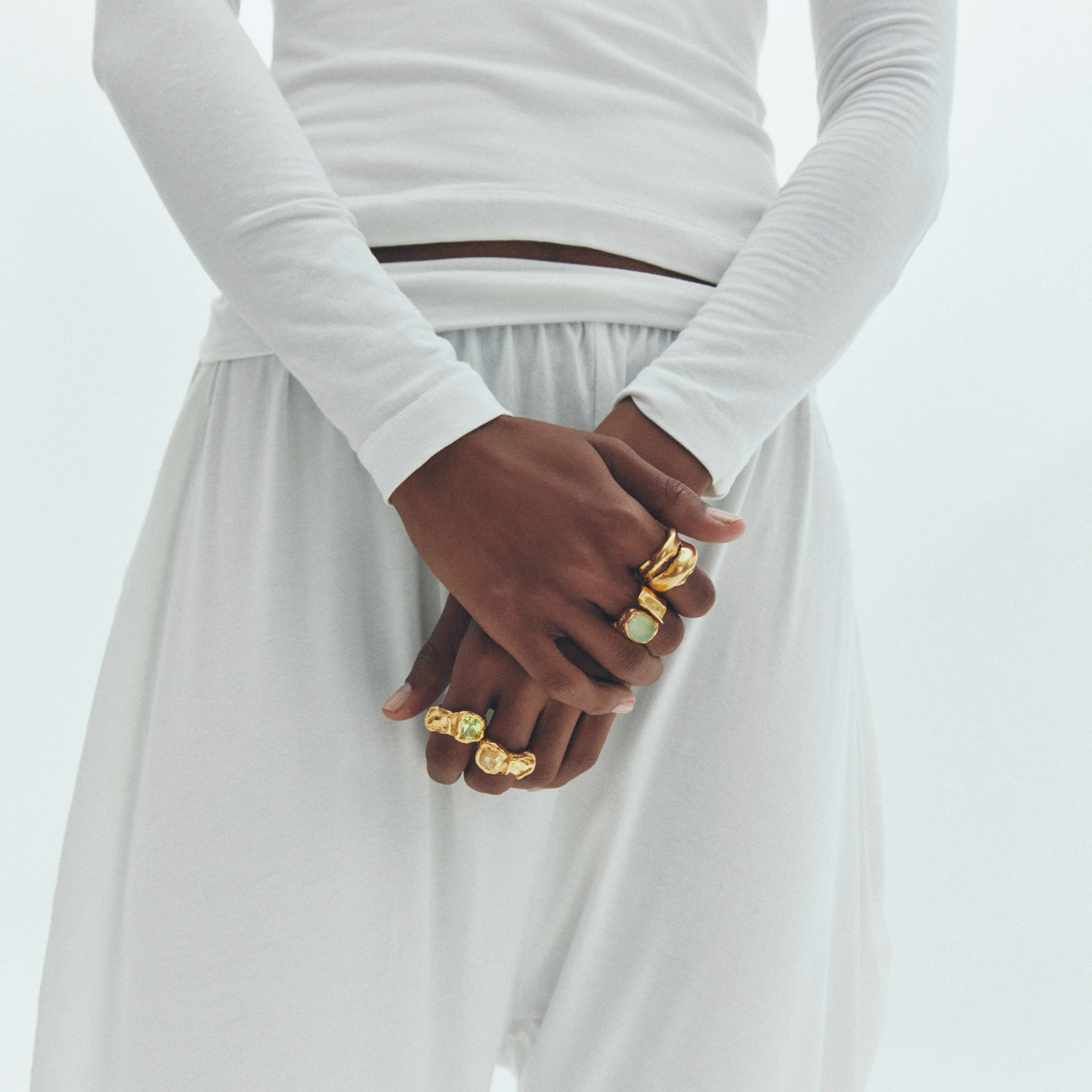 VERA YELLOW - Handmade gold plated ring | Simuero